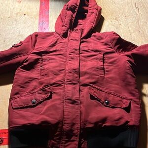 red bomber jacket